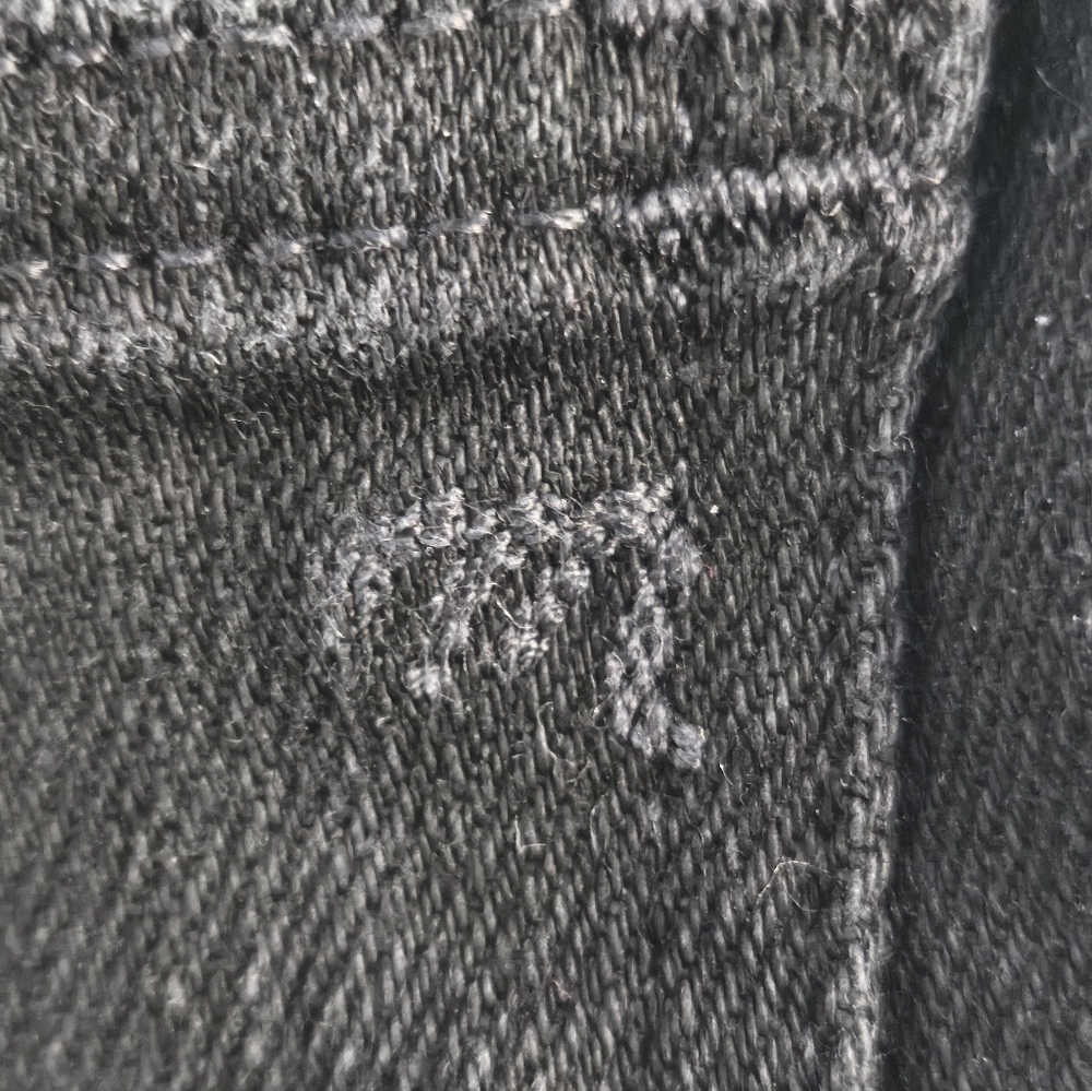 Madewell Mid Rise Kick Out Jeans 27 Black Cropped Bootcut Stretch Denim - Picture 10 of 14